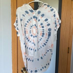 tie dye button up shirt